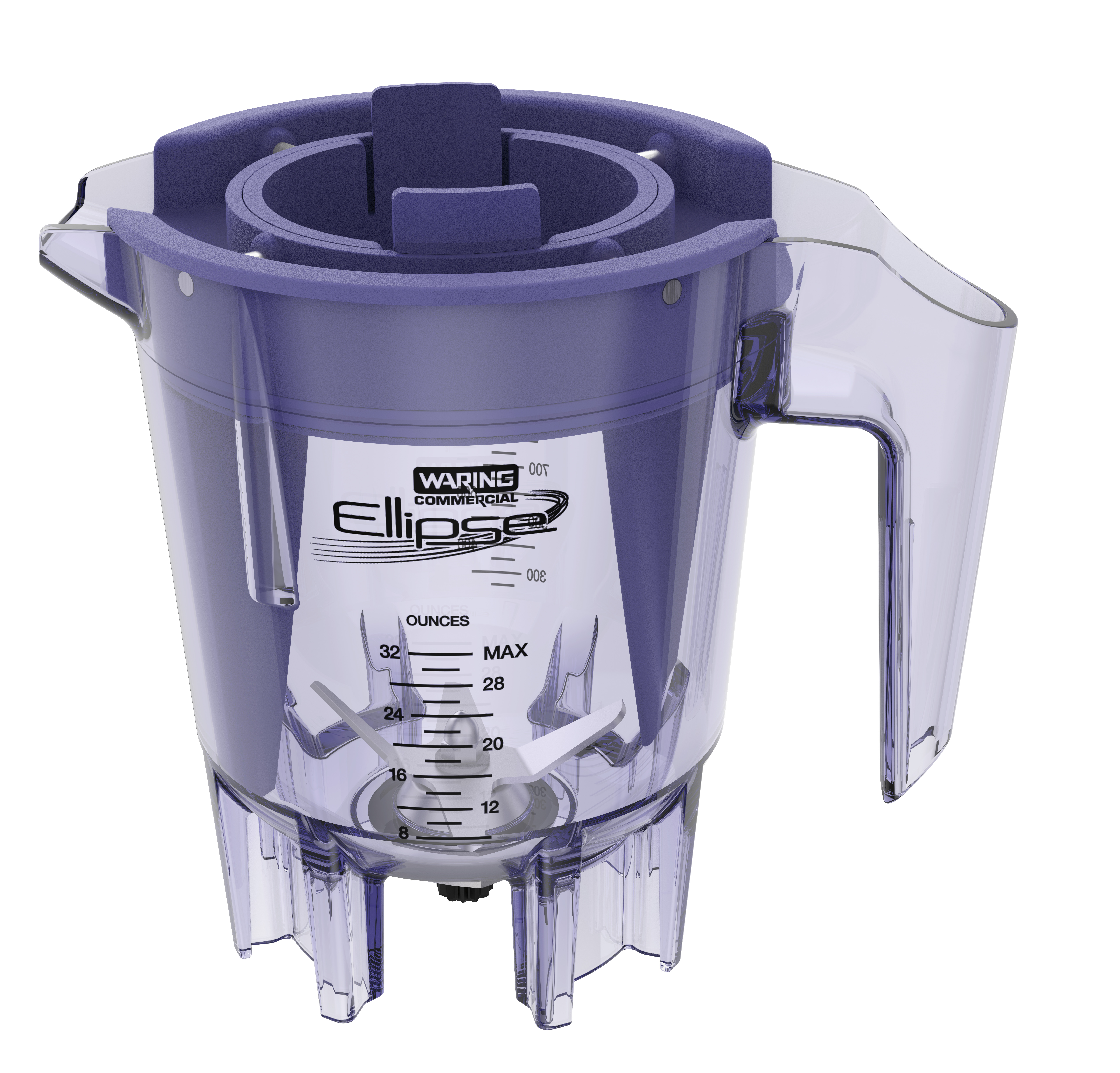 32 oz. Ellipse™ Purple Copolyester Container with Dasher Assembly